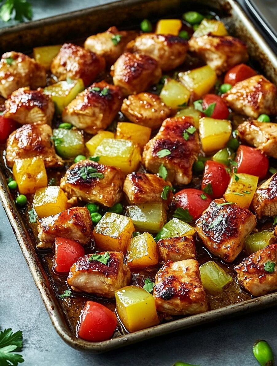 Hawaiian Chicken Sheet Pan