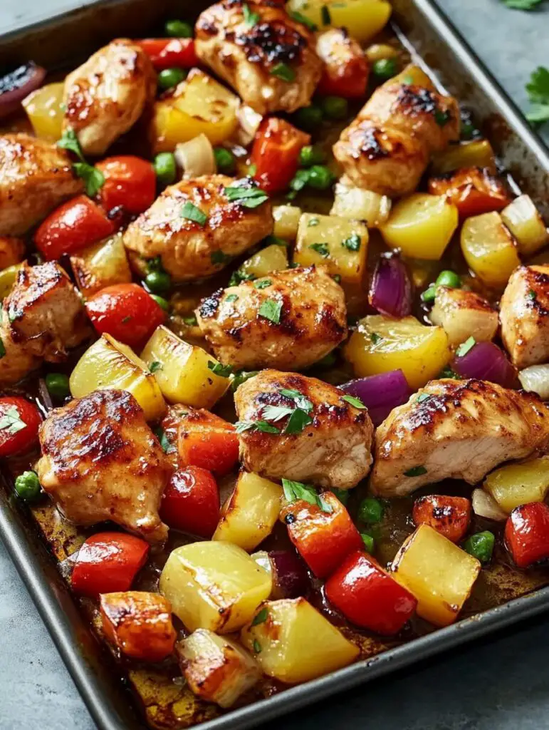 Hawaiian Chicken Sheet Pan
