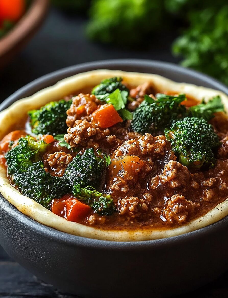 Flavorful Ground Beef and Broccoli in Savory Sauce