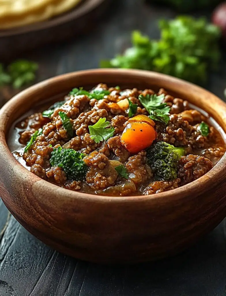 Flavorful Ground Beef and Broccoli in Savory Sauce