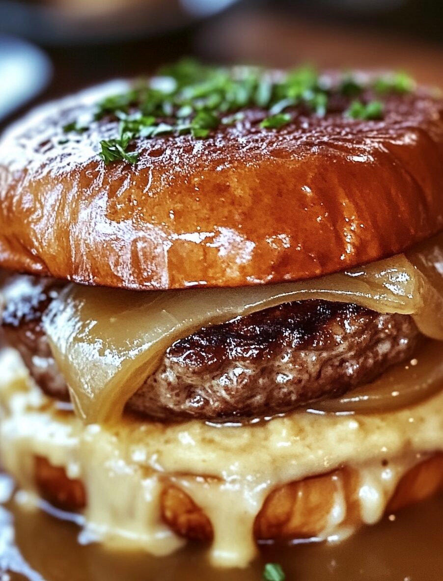 French Onion Soup Burger