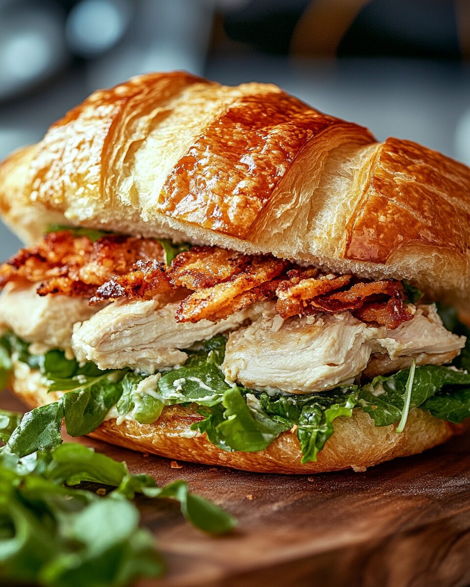 Chicken Caesar Croissant Sandwich