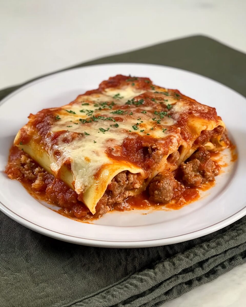 Easy Sausage Manicotti Bake
