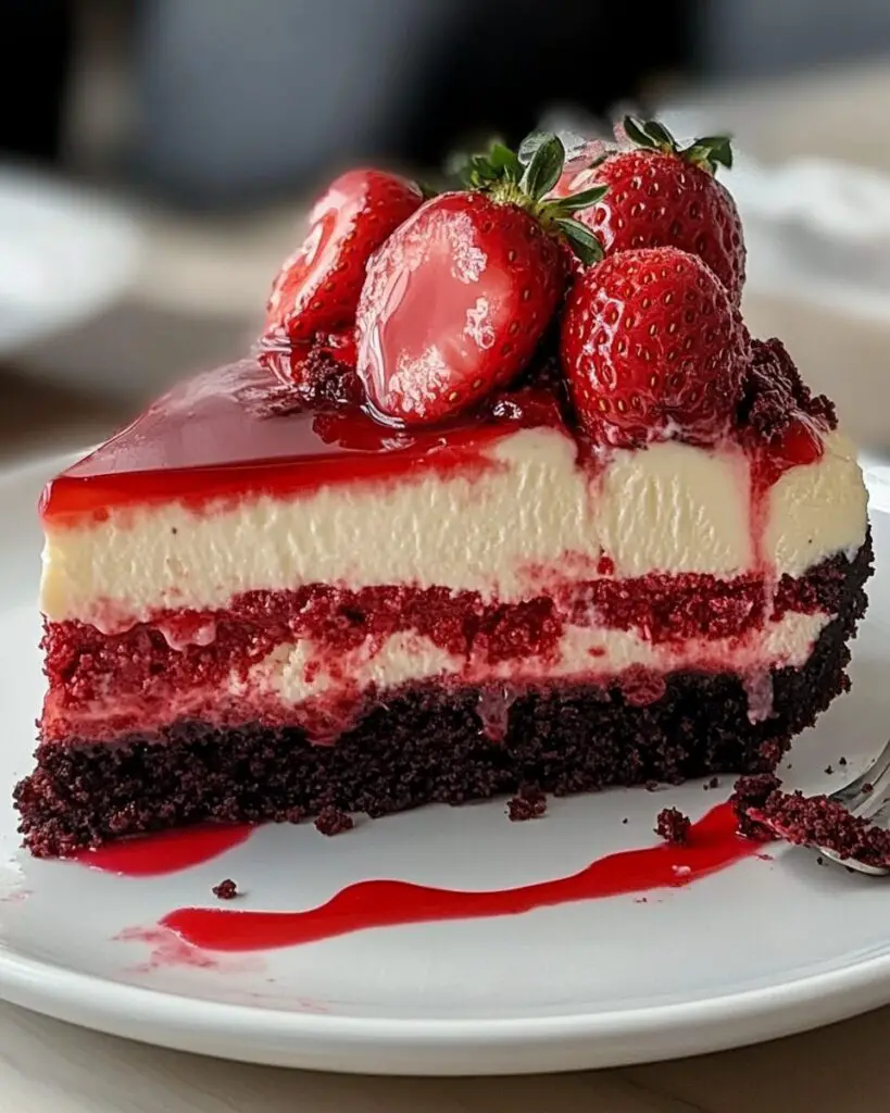 Red Velvet Strawberry Cheesecake