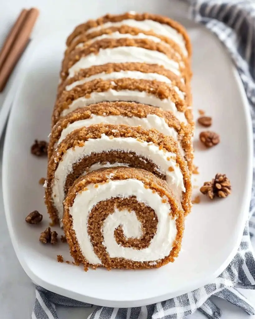 Carrot Cake Roll with Cream Cheese Filling