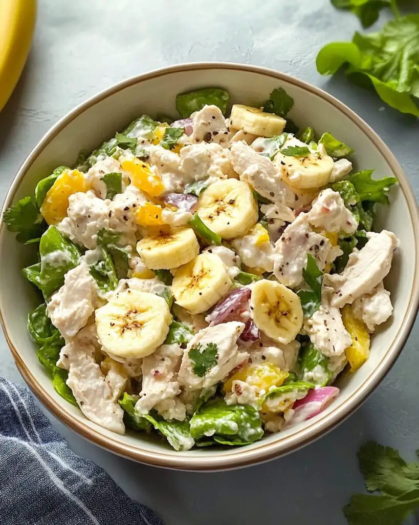 Cottage Cheese Chicken Salad with Banana Peppers