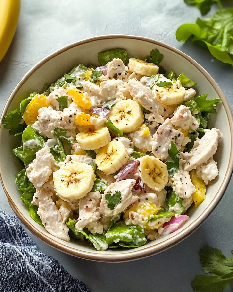 Cottage Cheese Chicken Salad with Banana Peppers