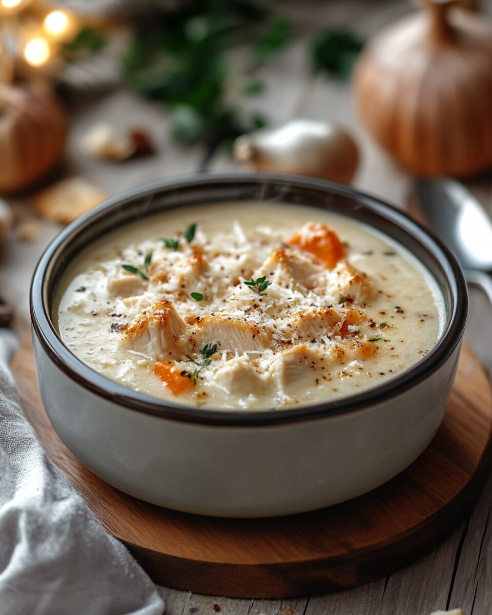 Creamy Chicken Parmesan Soup