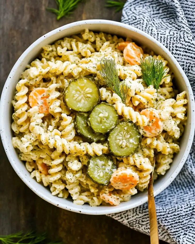 Dill Pickle Pasta Salad