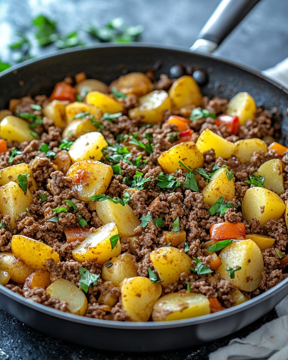 Hearty Ground Beef and Potatoes Skillet