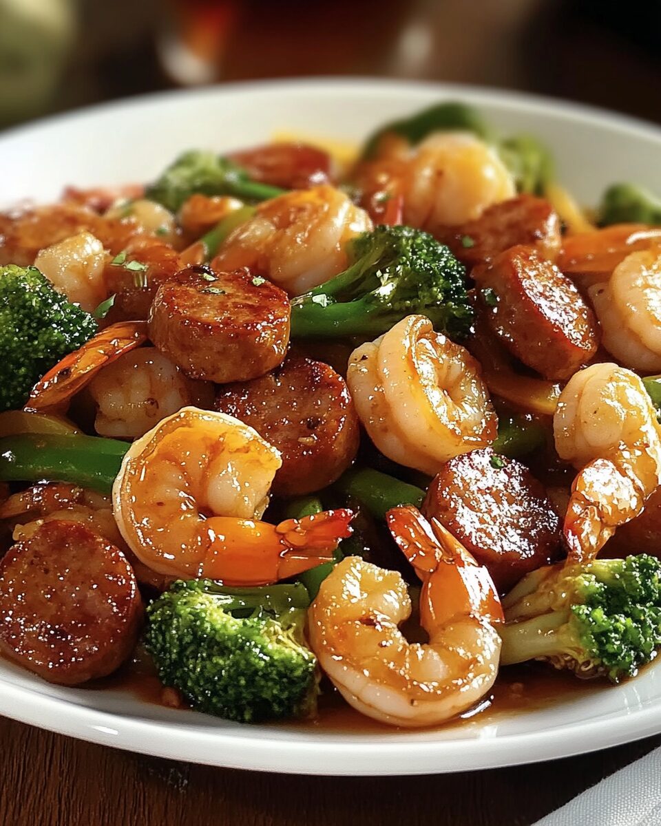 Honey Garlic Shrimp and Sausage Stir-Fry