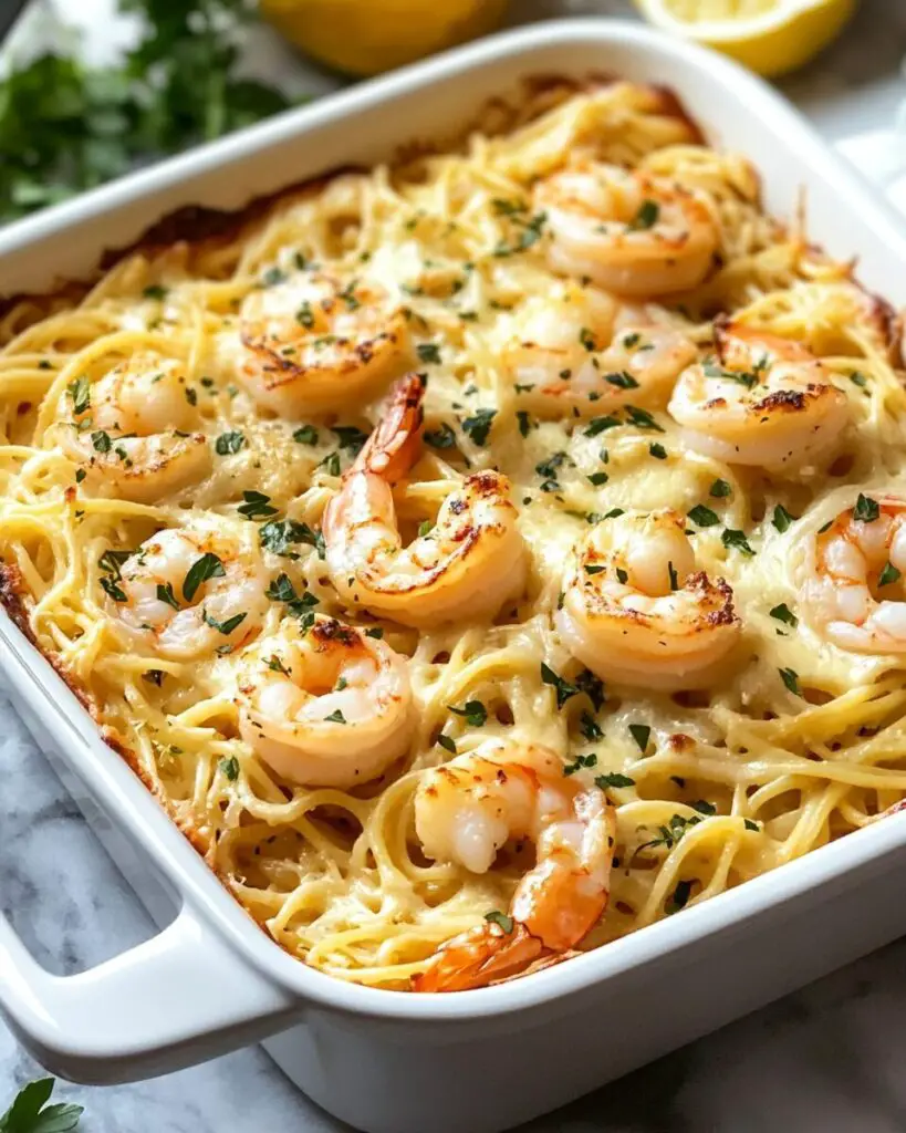 Shrimp Scampi Pasta Bake