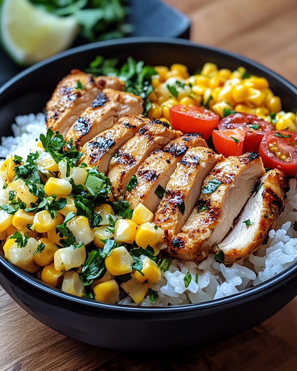 Street Corn Chicken Rice Bowl