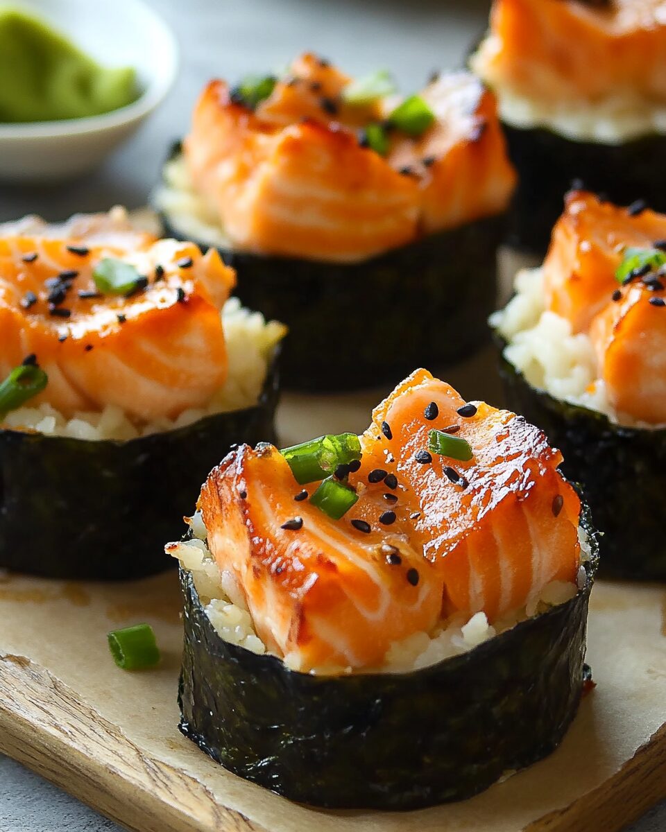 Baked Salmon Sushi Cups