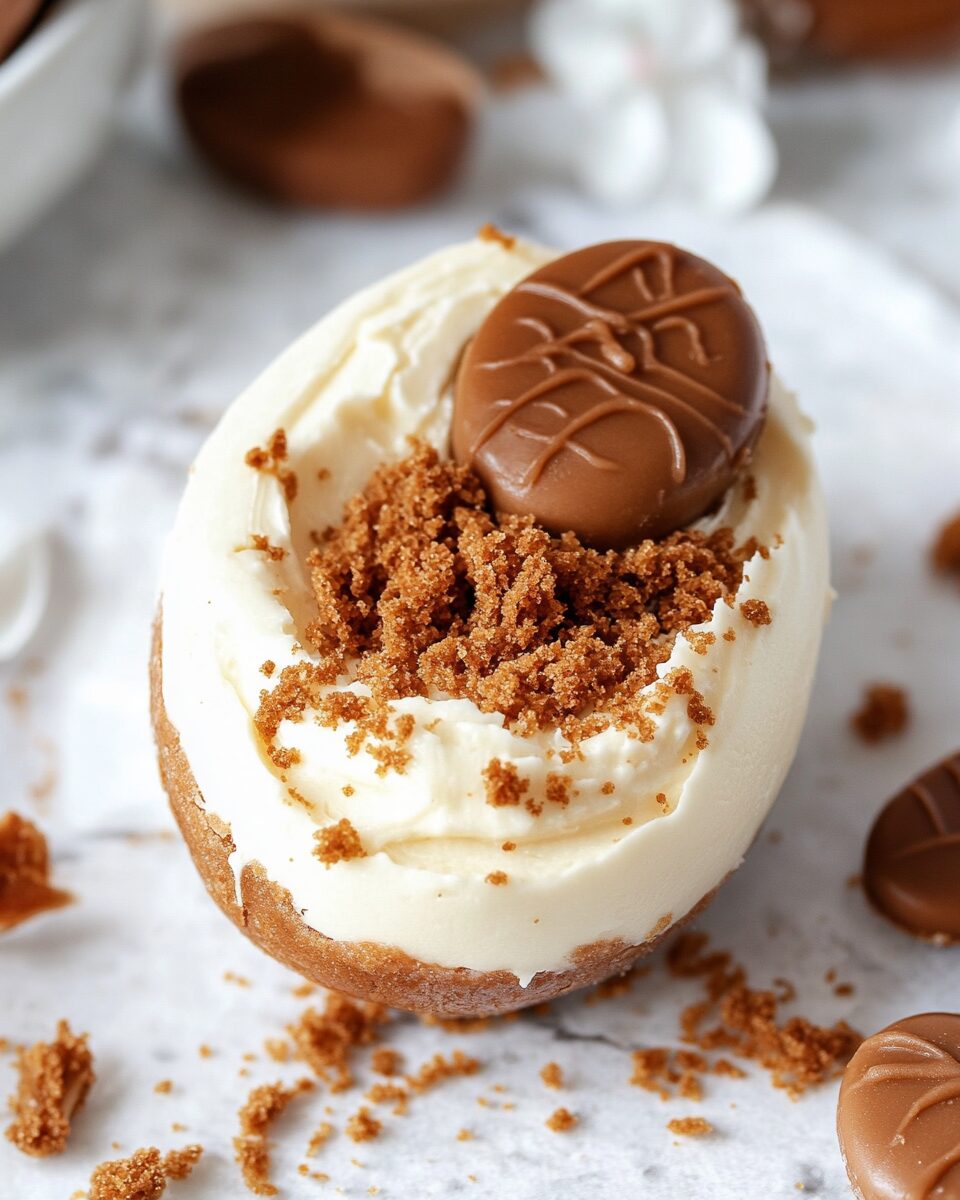 Biscoff Easter Egg Cheesecake