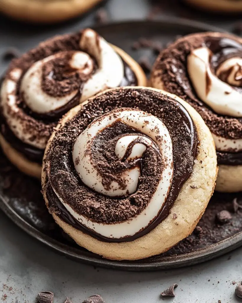 Chocolate Marshmallow Swirl Cookies