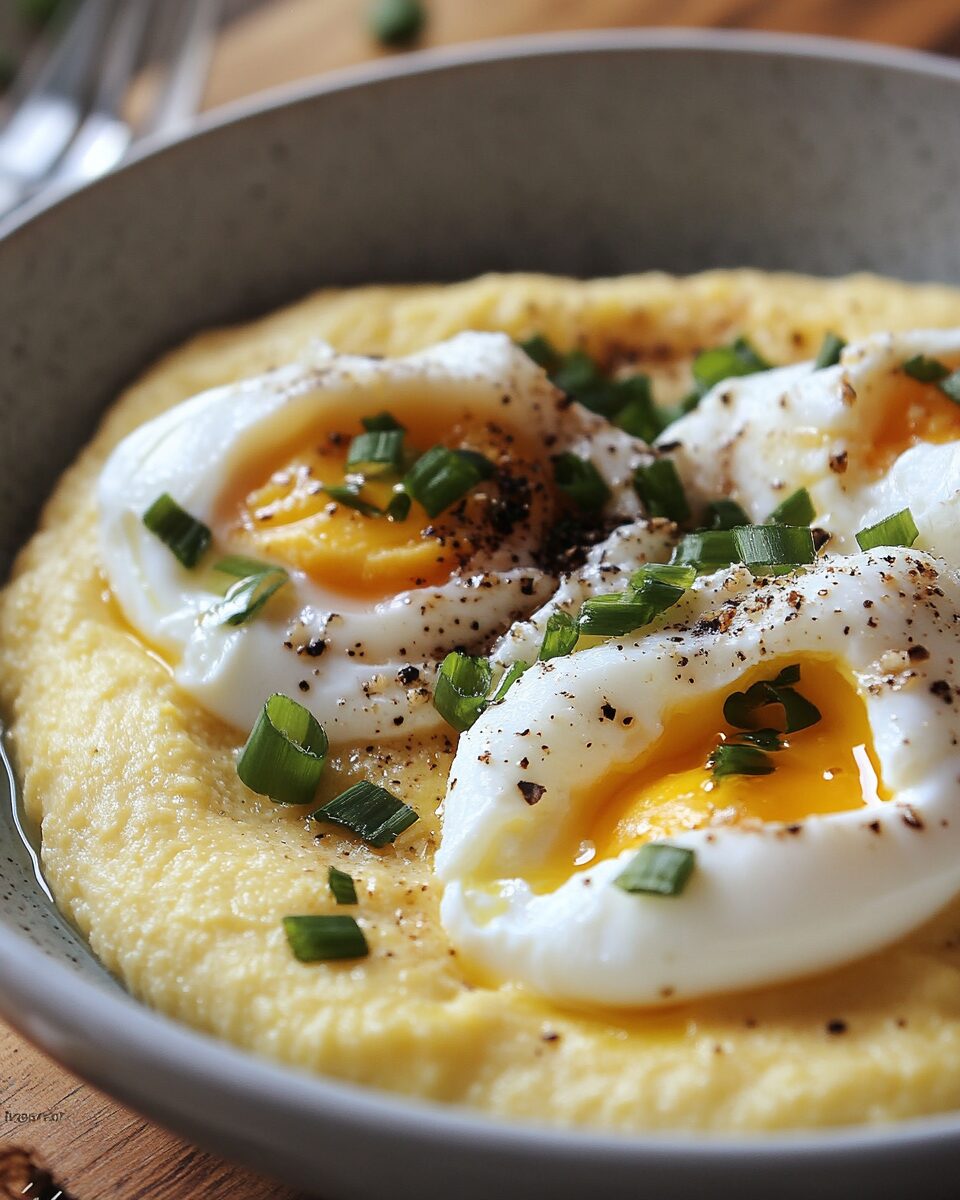 Creamy Polenta with Poached Eggs