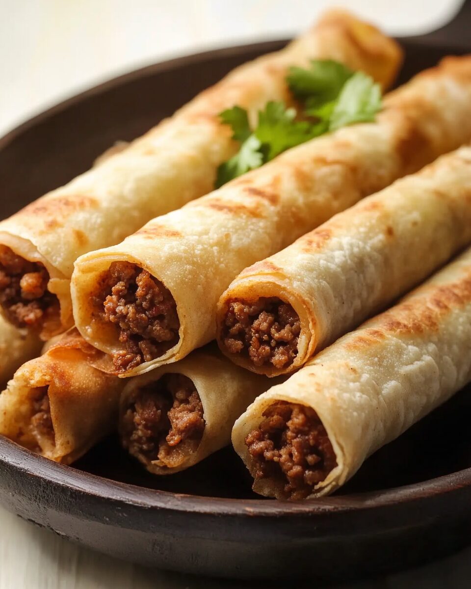 Crispy Ground Beef Taquitos