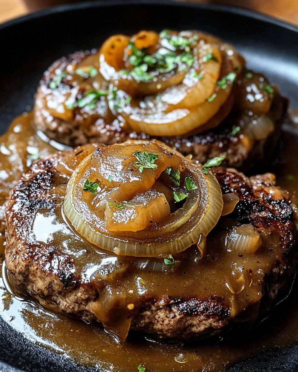 Hamburger Steak with Onions and Gravy