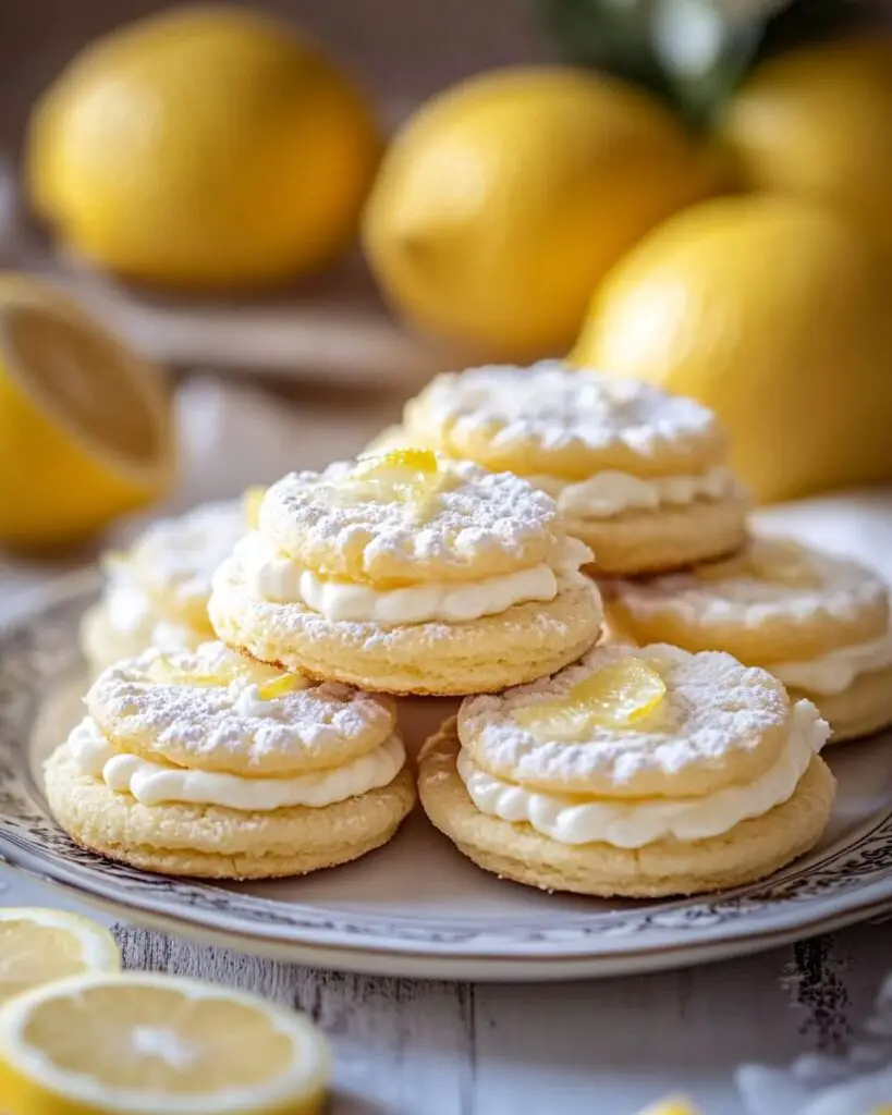 Lemon Cookies with Lemon Cream