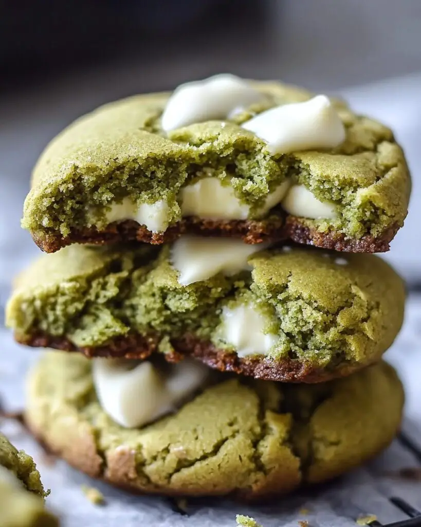 Levain-Style Matcha White Chocolate Cookies