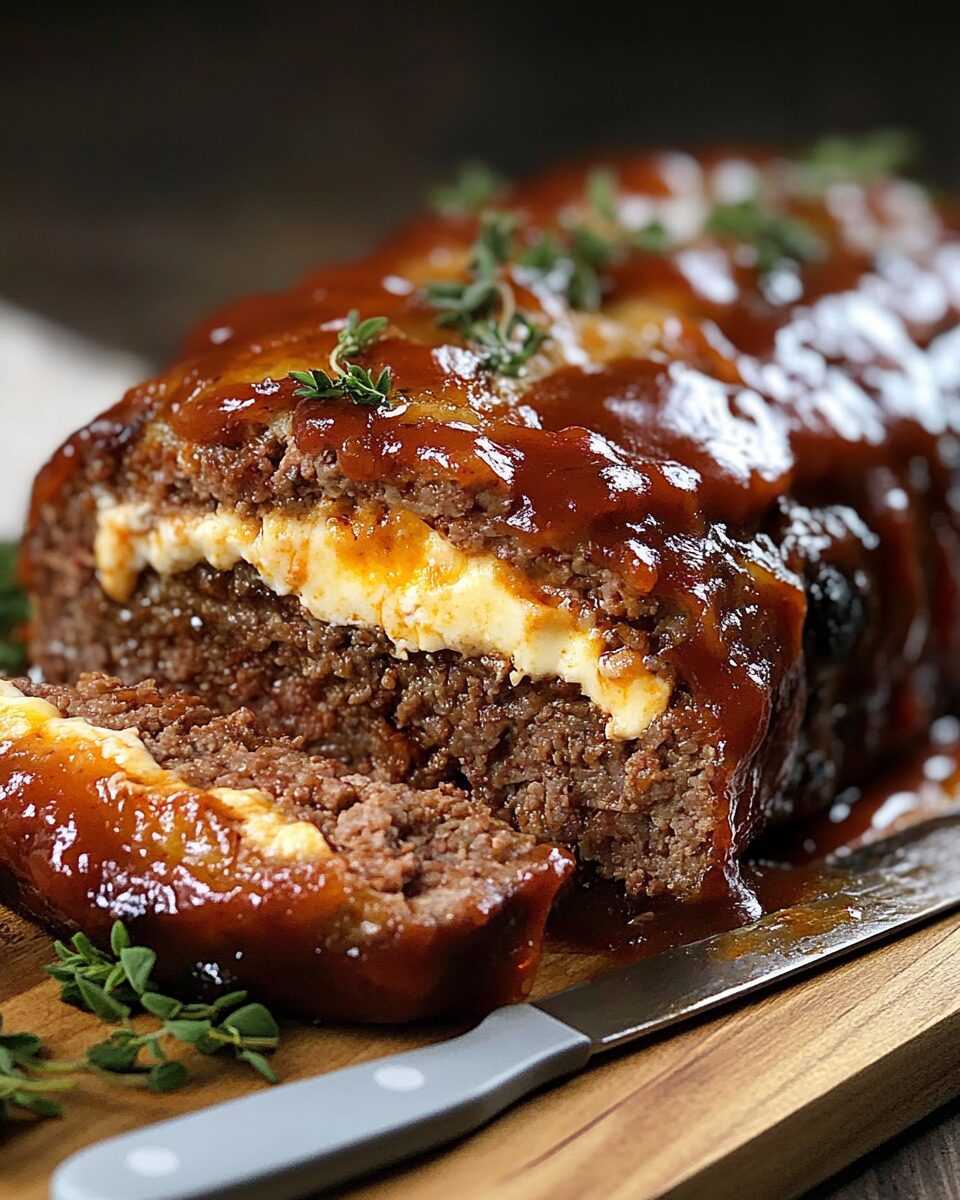 Mozzarella-Stuffed Meatloaf