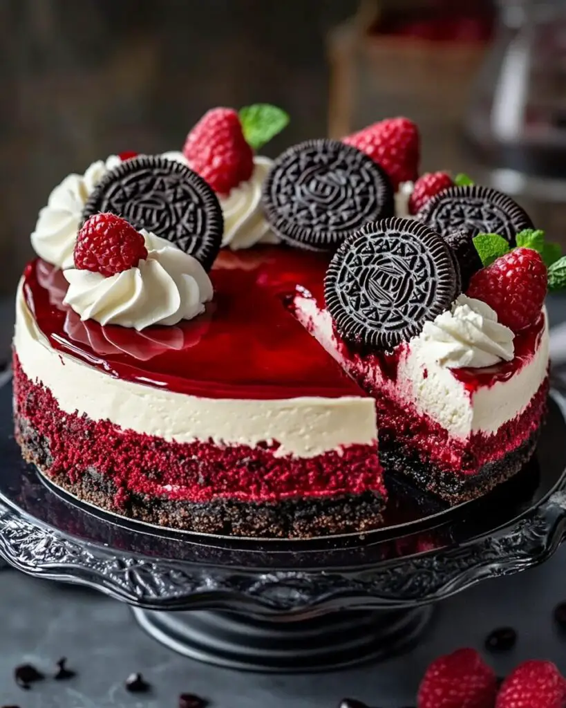Red Velvet Oreo Cheesecake