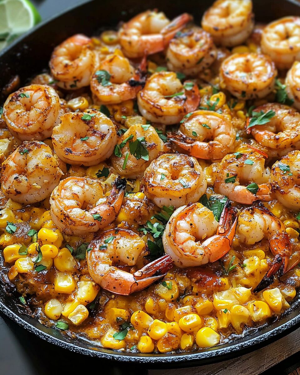 Sweet and Savory Shrimp and Corn Skillet