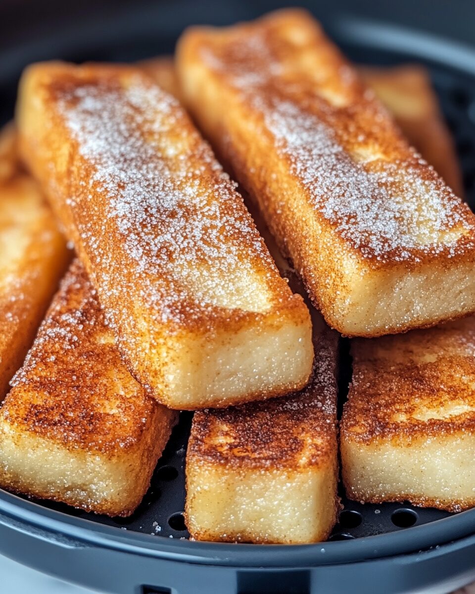 Air Fryer Cinnamon Sugar French Toast Sticks