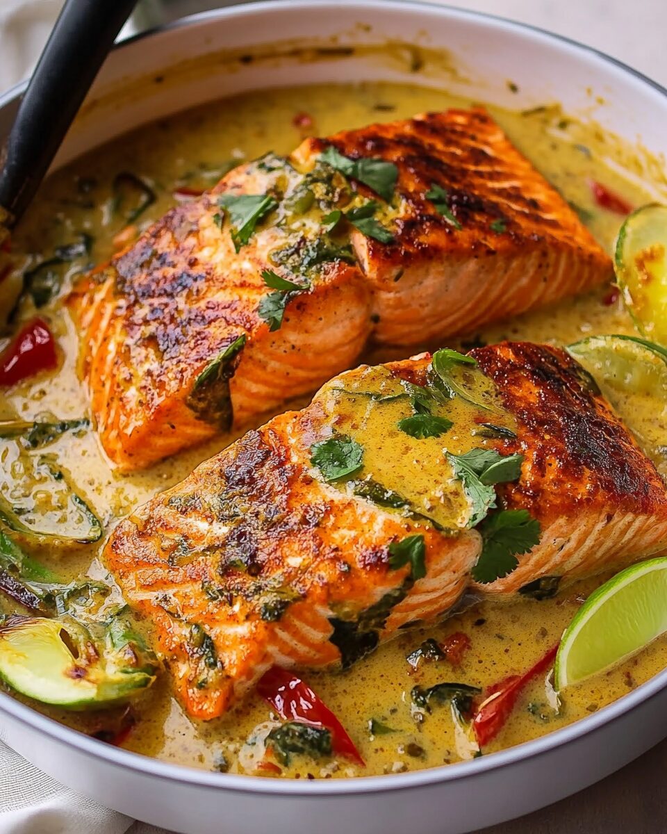 Caribbean Coconut Curry Salmon