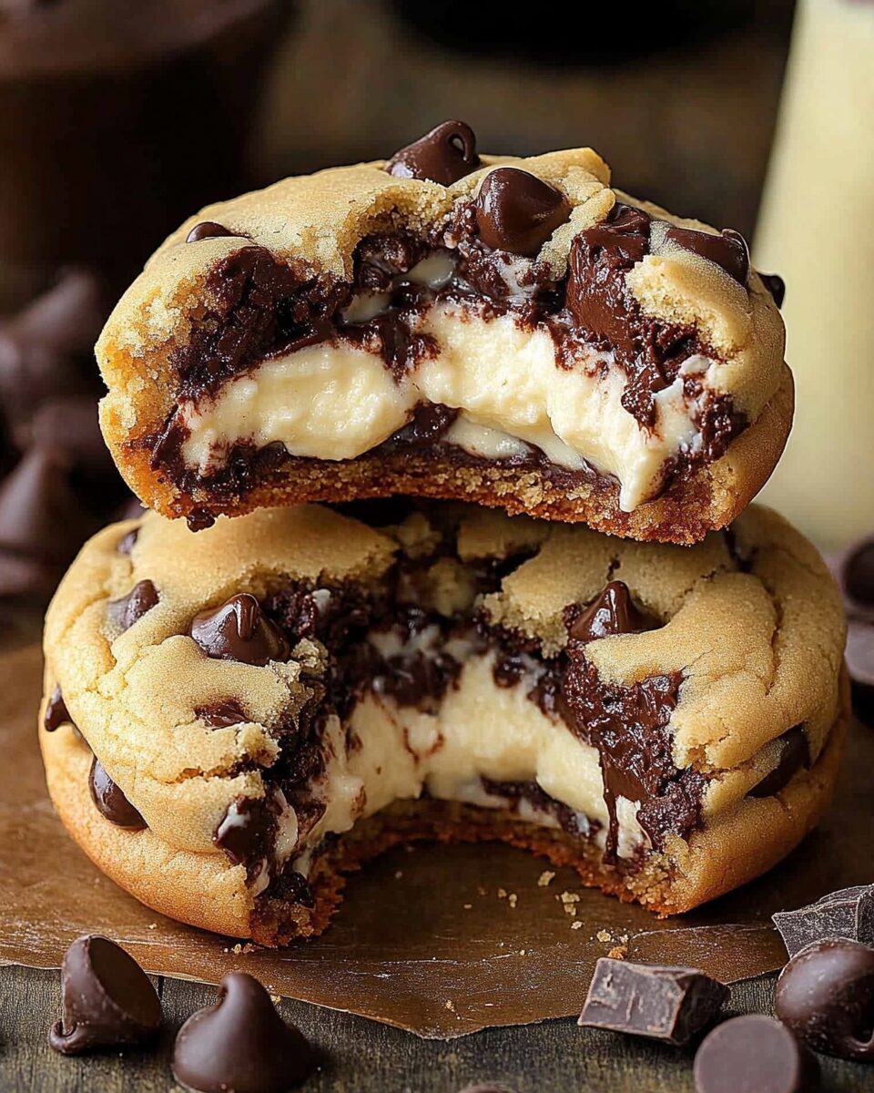 Cheesecake Stuffed Chocolate Chip Cookies