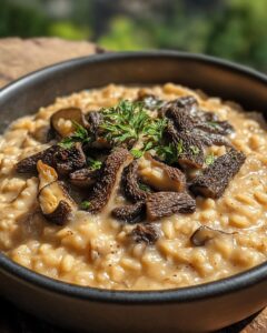 Creamy Dairy-Free Morel Mushroom Risotto