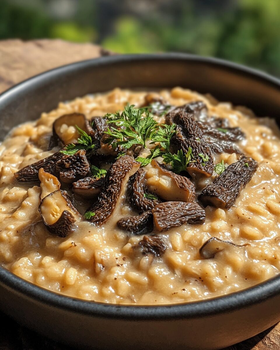 Creamy Dairy-Free Morel Mushroom Risotto