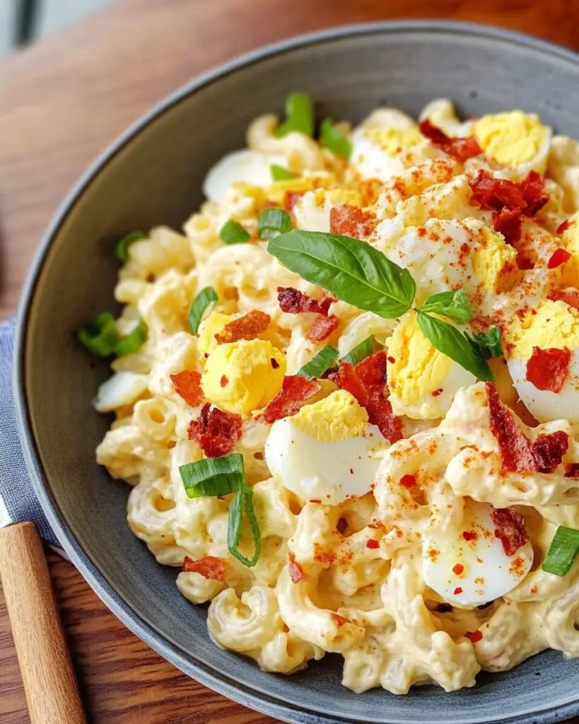 Creamy Deviled Egg Pasta Salad