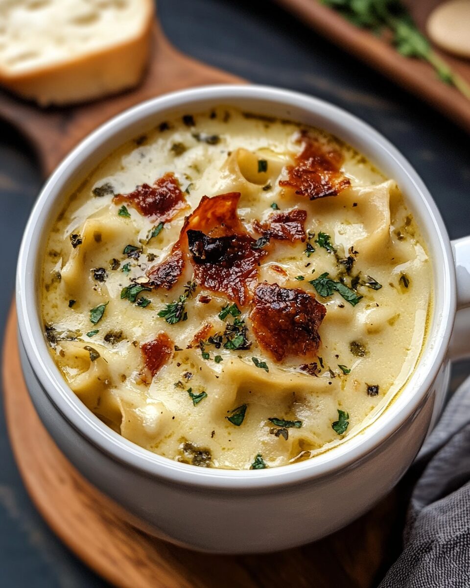 Creamy White Chicken Lasagna Soup