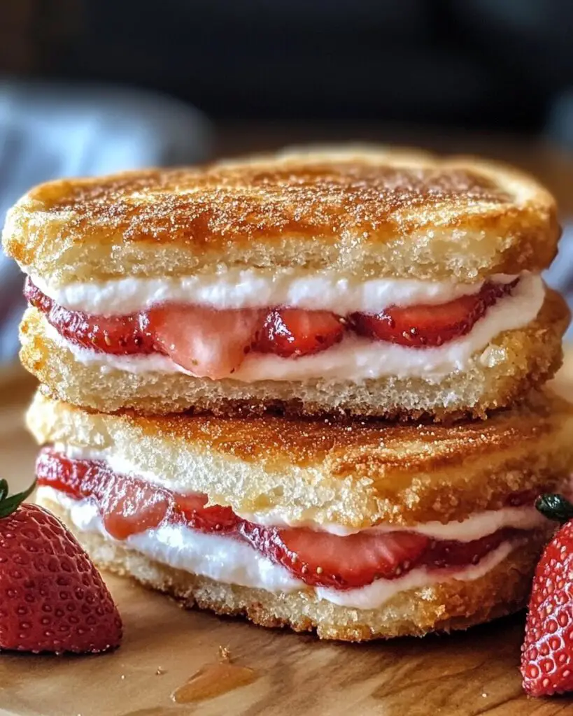 Fried Strawberry Cheesecake Sandwiches