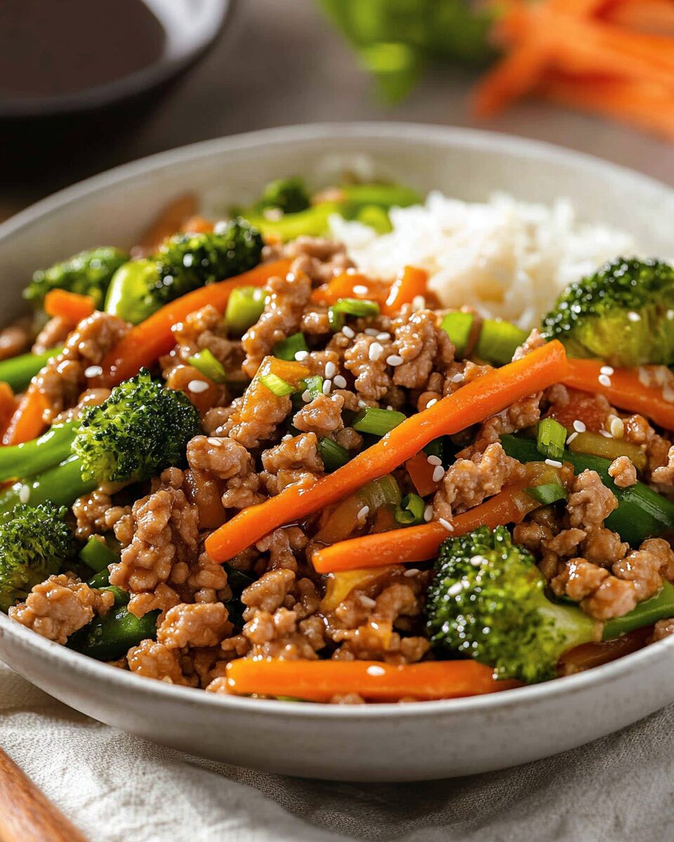 Ground Turkey Teriyaki Stir Fry
