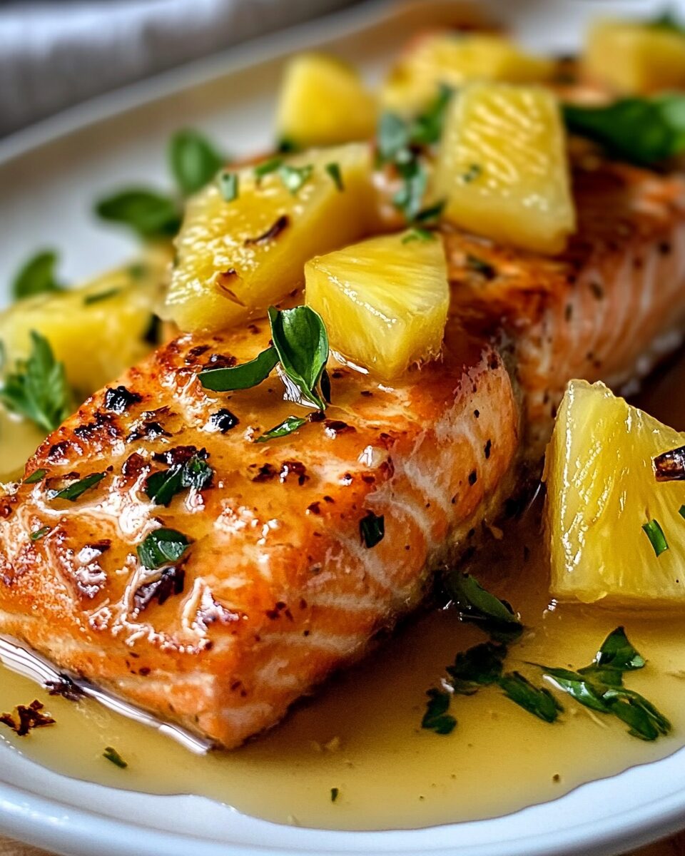 Honey Pineapple Glazed Salmon