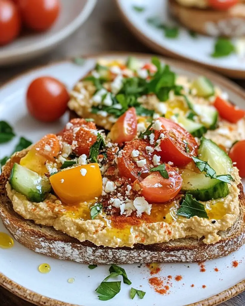 Mediterranean Hummus Toast