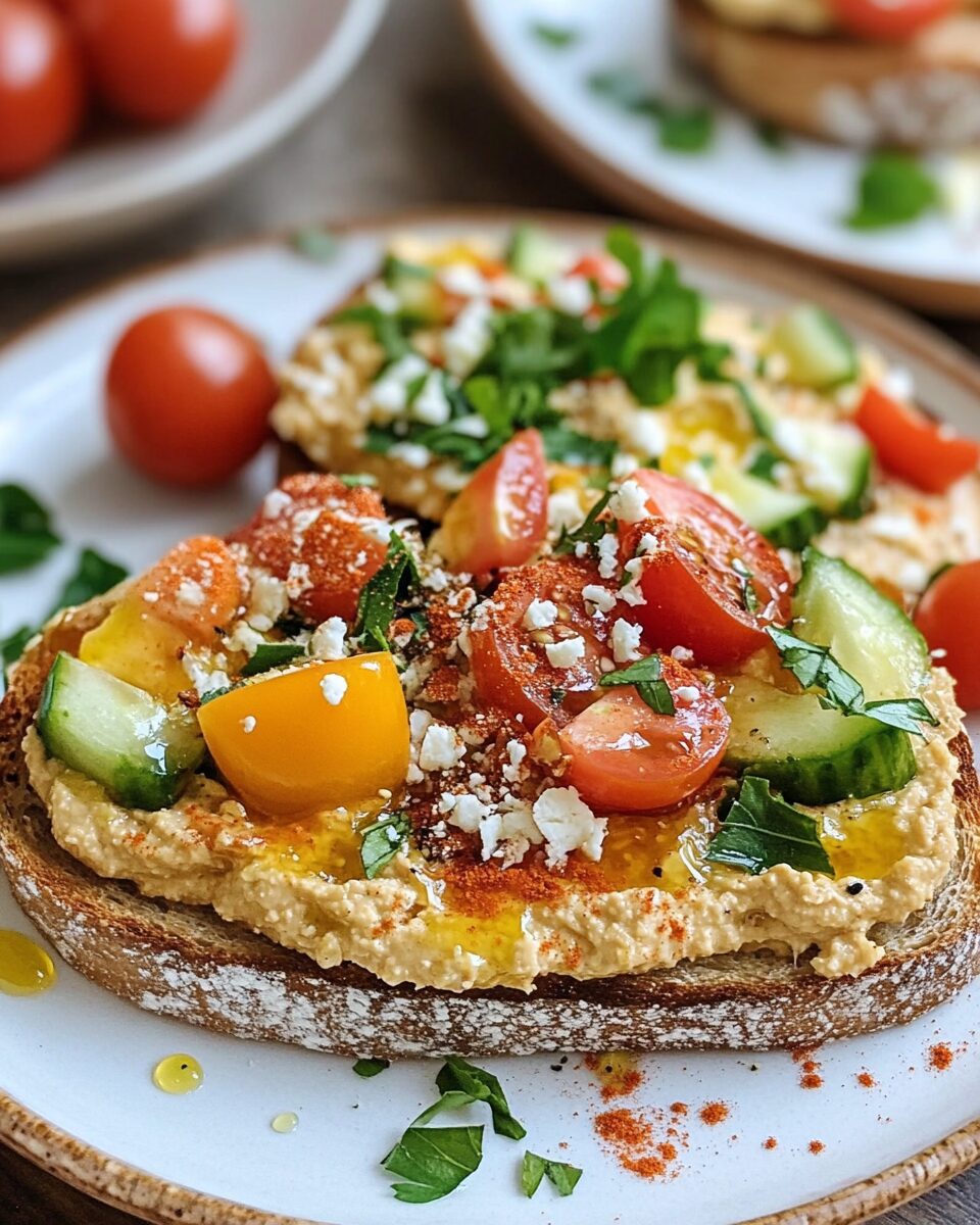 Mediterranean Hummus Toast