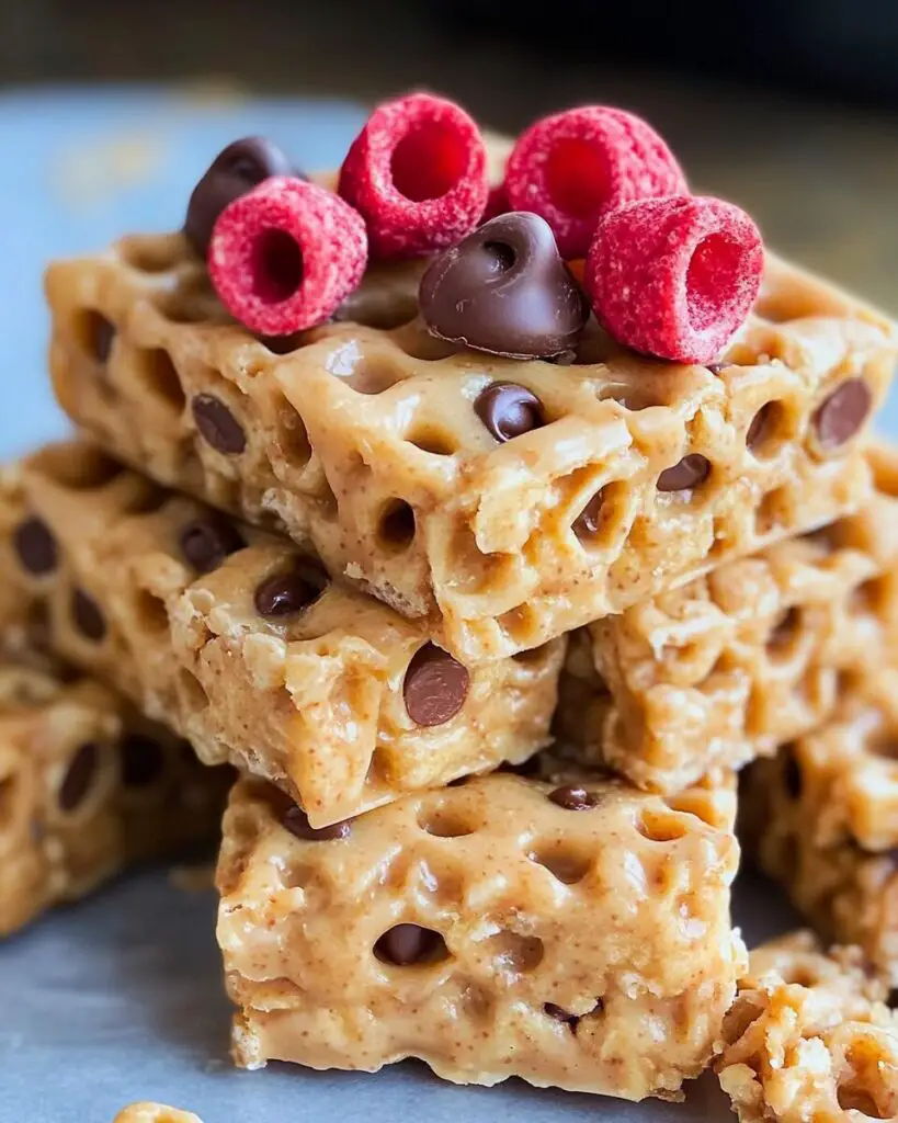 Peanut Butter Chocolate Chip Cereal Bars