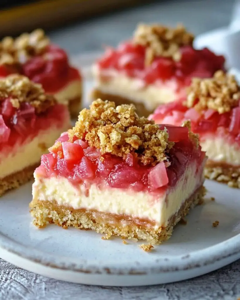 Rhubarb Cheesecake Squares