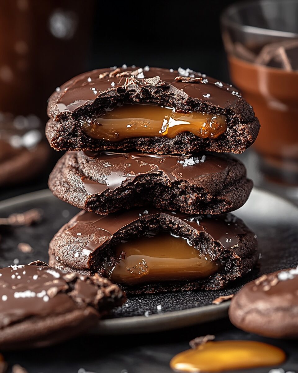 Salted Caramel Chocolate Cookies