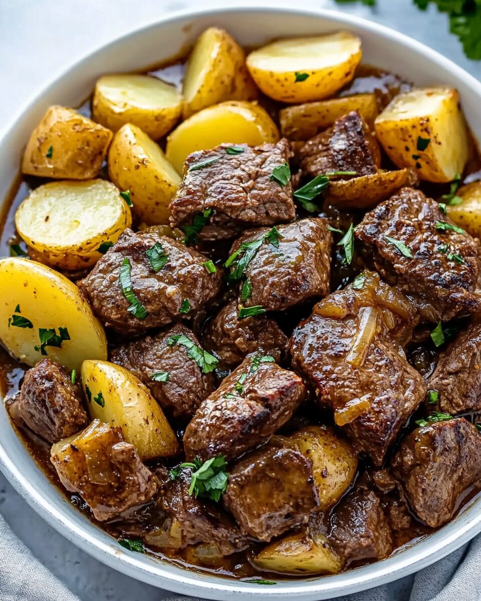Slow Cooker Steak and Potatoes