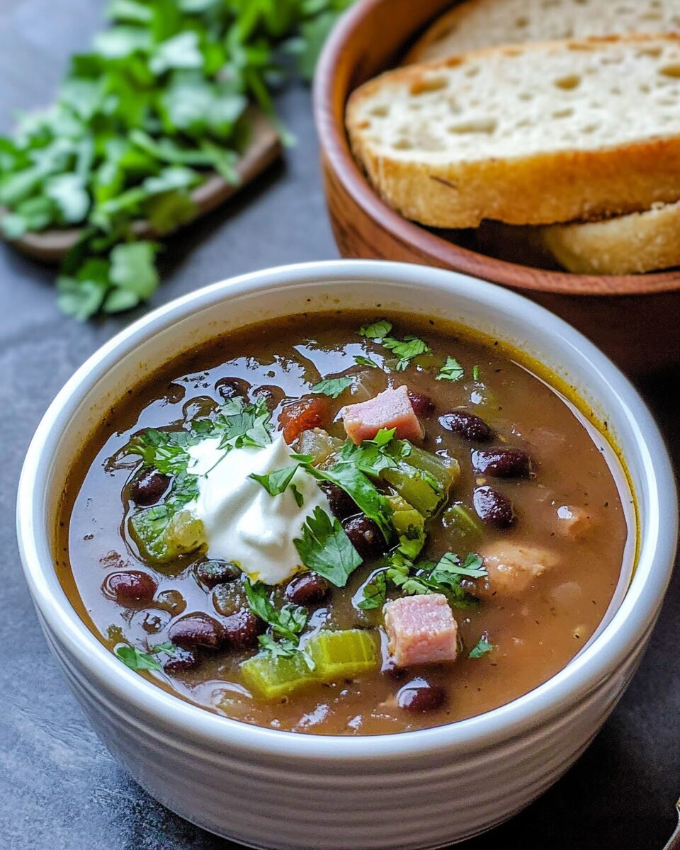 Smoky Black Bean Ham Soup