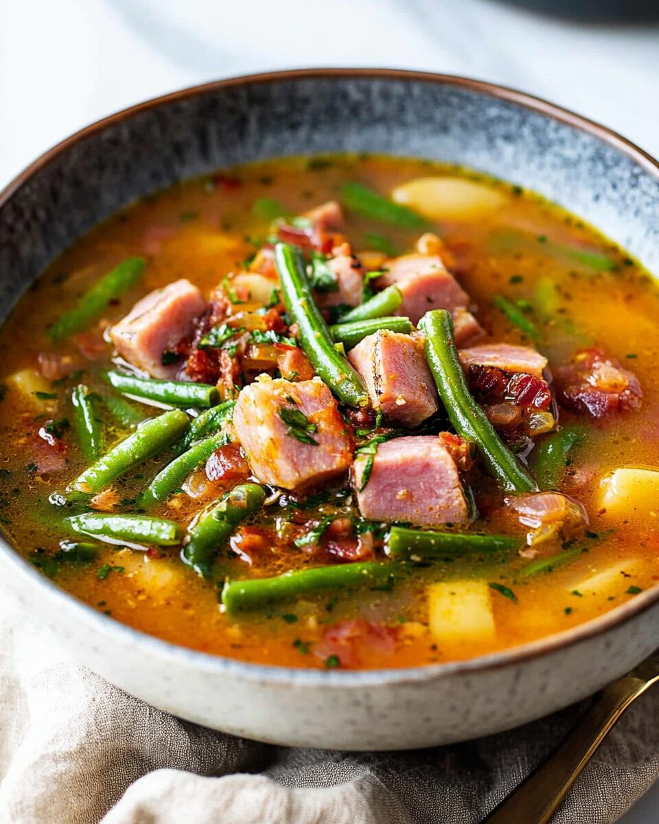 Spicy Ham and Green Bean Soup