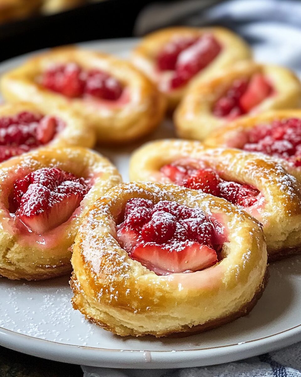 Strawberry Rhubarb Kolaches