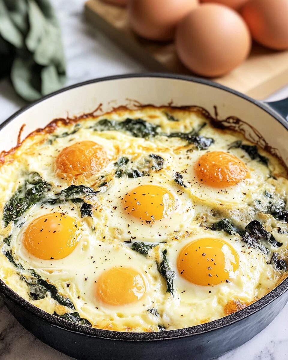 Baked Eggs Florentine