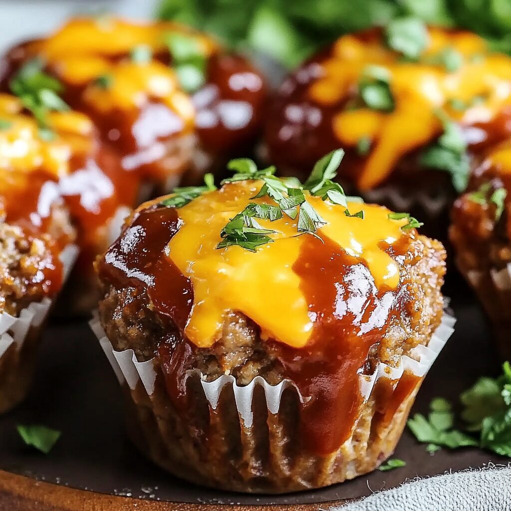 Cheesy BBQ Meatloaf Muffins