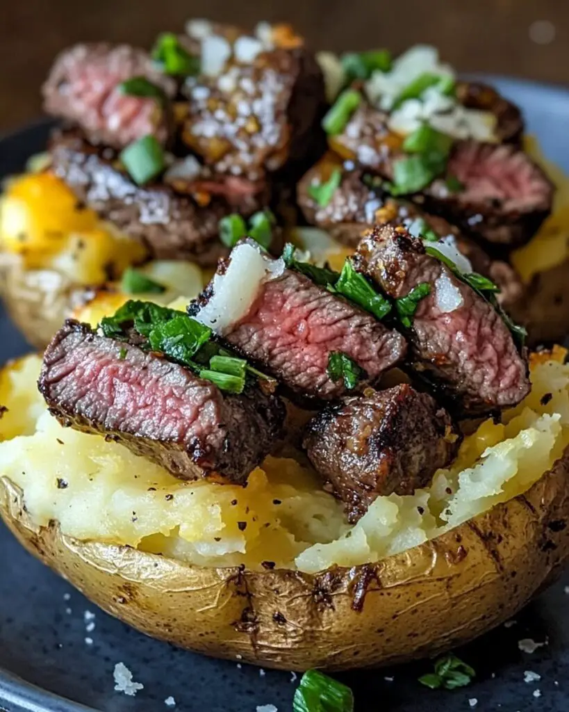 Loaded Baked Potato with Steak Bites